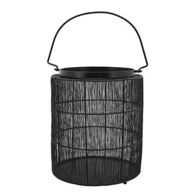 15" Metal Wire Lantern - Black