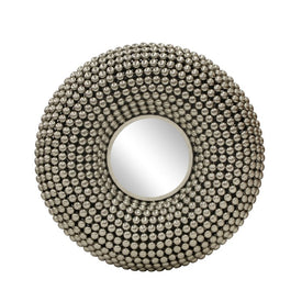31" Metal Bubbles Wall Mirror - Silver