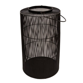 26" Metal Wire Lantern - Black