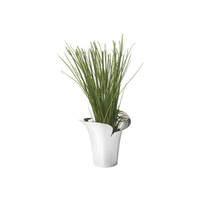 Bloom Botanica 120mm Petite Mirror-Polished Stainless Steel Flower Pot