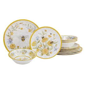 Bee Sweet Twelve-Piece Dinnerware Set