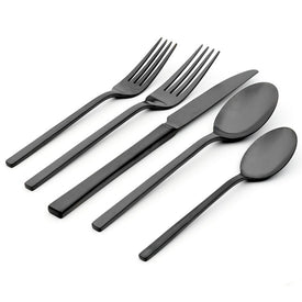 Allay Midnight Twenty-Piece Flatware Set, Service for 4