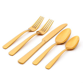 Aptitude Gold Twenty-Piece Flatware Set, Service for 4