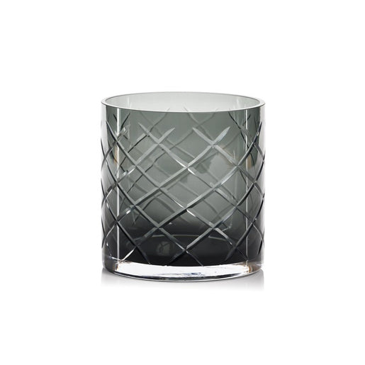 Mariel 6" Tall Hand-Cut Glass Vase/Candle Holder