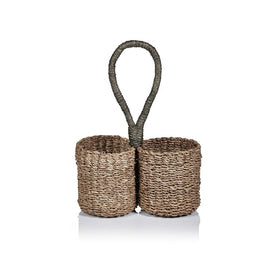Mercela Seagrass Two-Bottle Caddy