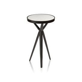 Adhara Aluminum Cocktail Table with Marble Top