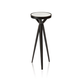 Adhara Aluminum Cocktail Table with Marble Top