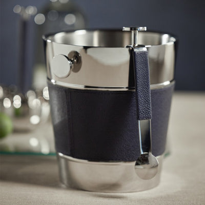 Lucena Double Nickel & Leather Wall Wine Cooler