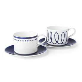 Charlotte Street Dinnerware Cups & Saucers Set of 2