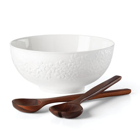 Blossom Lane Dinnerware Salad Bowl with Servers