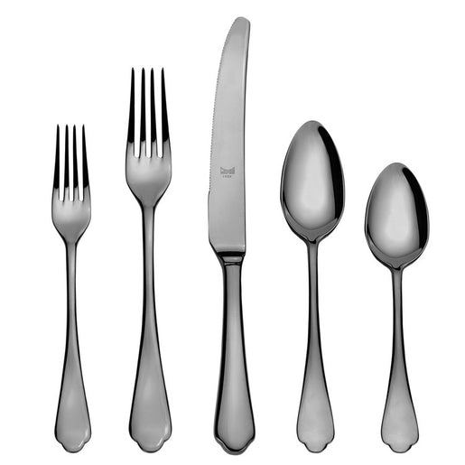 Dolce Vita Mirror Oro Nero Five-Piece Flatware Place Setting
