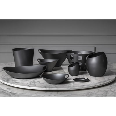 Atmosfera Saturno Oval Tray - Vulcan Gray