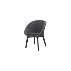 Peacock Indoor Chair with Black Teak Legs
