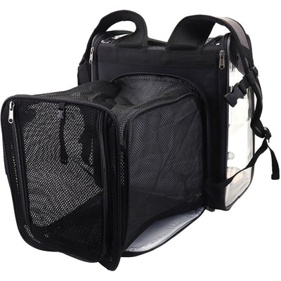 Expandable Pet Backpack for 22 Lbs. Dogs and Cats - Gray