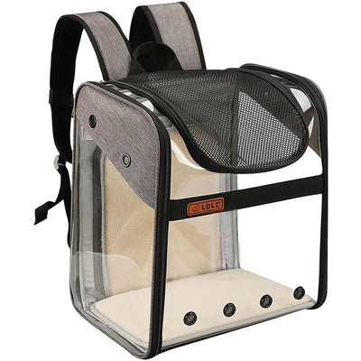 Expandable Pet Backpack for 22 Lbs. Dogs and Cats - Gray
