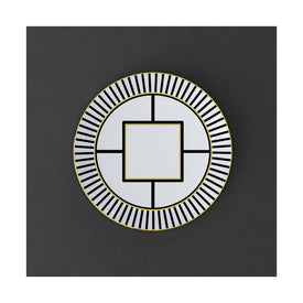 MetroChic Salad Plate Stripe Rim