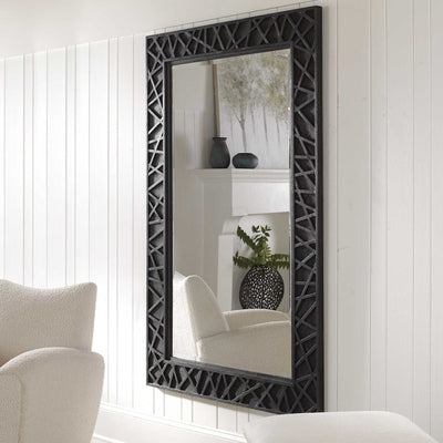 Everest Wall Mirror - Satin Black