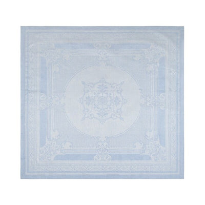 Astra 71" x 71" Tablecloth - Ivory and Light Blue