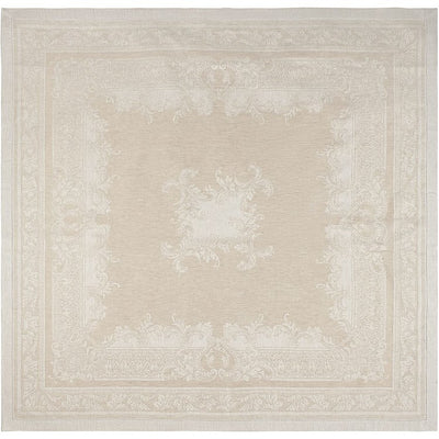Arboretum 71" x 71" Tablecloth - Ivory and Taupe