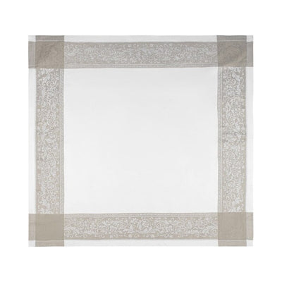 Versailles 71" x 71" Tablecloth - White and Beige