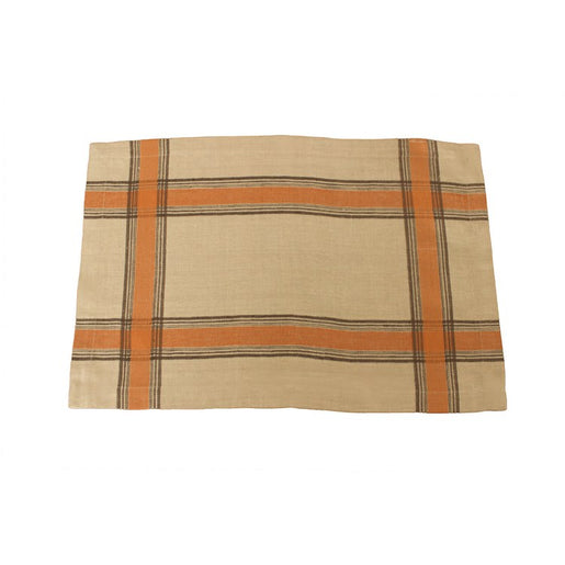 Boulevard Placemats Set of 6 - Tan, Terracotta, Chocolate