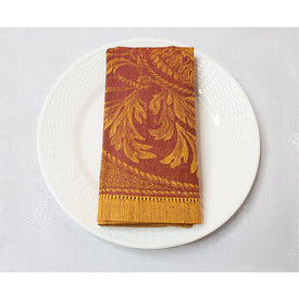 Renaissance Napkins Set of 6 - Warm Sienna and Saffron