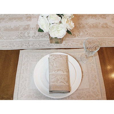 Arboretum 20" x 68" Table Runner - Ivory and Taupe