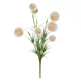 12" Yellow Pom-Pom Bushes 6-Pack