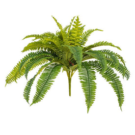 19" Green Boston Fern Bush with 42 Leaves