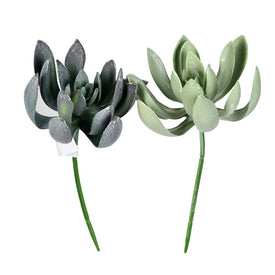 8" Artificial Green Echeveria Sprays 4-Pack