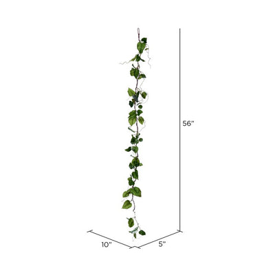 Vickerman 56" Artificial Green Hop Leaf Garland, Pack of 2
