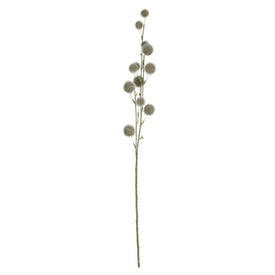 31" Artificial Green Pom-Pom Sprays 3-Pack