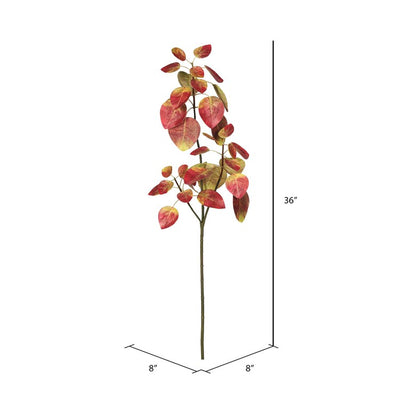 36" Artificial Red Autumn Eucalyptus Sprays 3-Pack