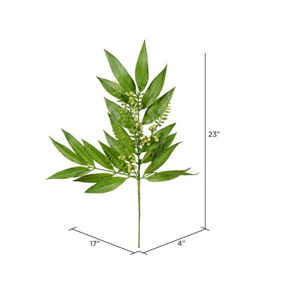 23" Artificial Green Willow White Berries Sprays 3-Pack