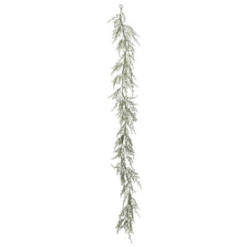 6' Artificial Green Fairhill Leaf Garland