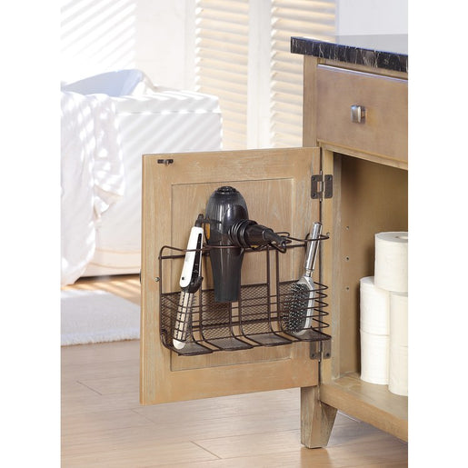 Large Metal Wire Over-the-Door Hair Care & Styling Tool Organizer - Oil Rubbed Bronze