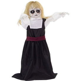 34" Betty Boo the Giggling Zombie Girl with Lights and Sound Indoor/Covered Battery-Operated Halloween Decoration