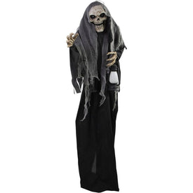 6' Lampa Solais the Animated Gruesome Reaper with Lantern Indoor/Outdoor Battery-Operated Halloween Decoration