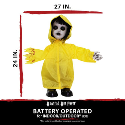 2' Ralphie the Animated One-Handed Zombie Boy Indoor/Outdoor Battery-Operated Halloween Decoration