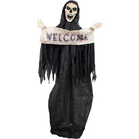 5.5' Azrail the Animated Welcome Reaper Indoor/Outdoor Battery-Operated Halloween Decoration