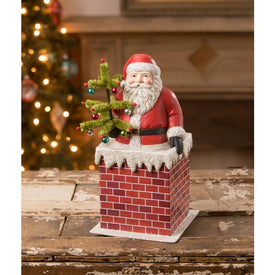 Vintage Santa in Chimney