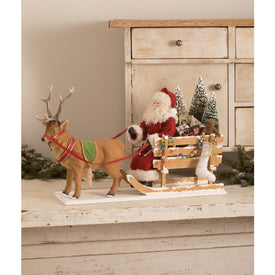 Santa in a One Horse Open Sleigh