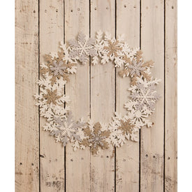 Silver and Gold Snowflake Wreath