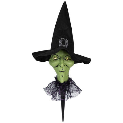 Smirking Witch Halloween Pathway Markers Set of 3