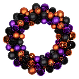 24" Unlit Jack-O'-Lantern Shatterproof Ball Ornament Halloween Wreath