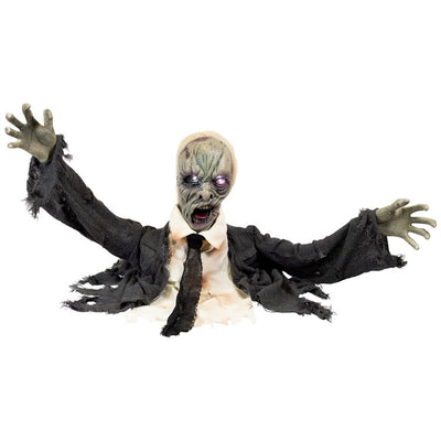 19" Lighted and Animated Groundbreaking Zombie Halloween Decoration