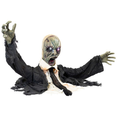 19" Lighted and Animated Groundbreaking Zombie Halloween Decoration
