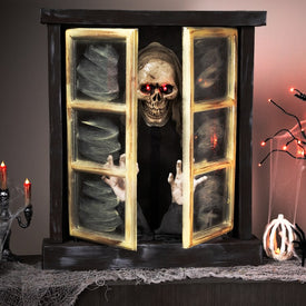 29" Lighted and Animated Opening Window Halloween Decoration