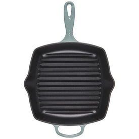 Signature 10.25" Cast Iron Square Skillet Grill - Sea Salt