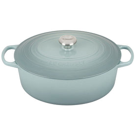 Signature 9-Quart Cast Iron Round Dutch Oven with Stainless Steel Knob - Sea Salt